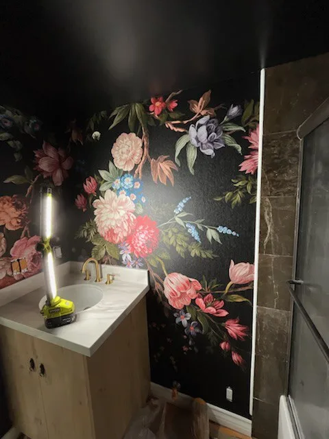 Wallpaper installation in Little Village