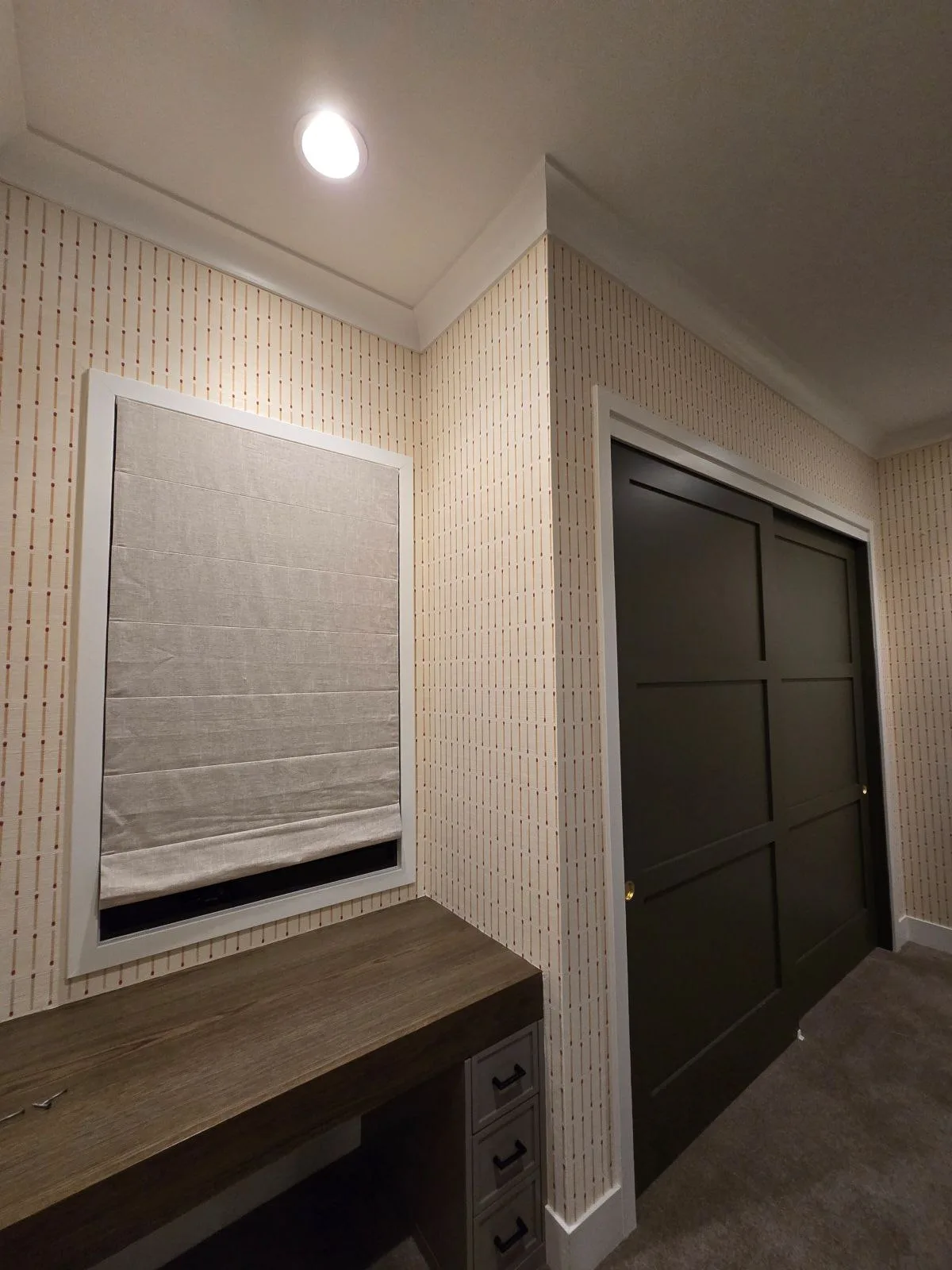 Residential wallpaper installation in Lincoln Square, Chicago